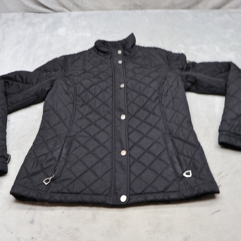 Ariat Jacket Womens Large Black Insulated Light Pack Full Zip Quilted Puffer